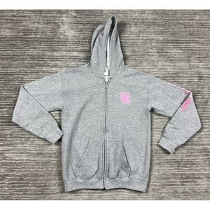Universal Studios Hoodie Youth Girls Large Gray Full Zip Long Sleeve